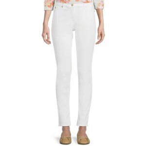 J. MCLAUGHLIN Lexi 4 Way Stretch Slim Leg Jeans in White Denim Preppy - Size 10